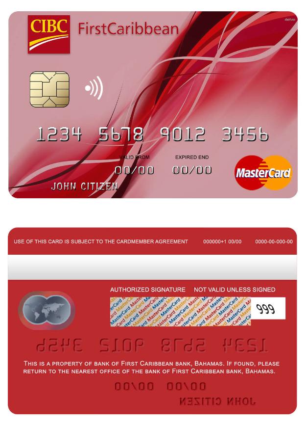 Bahamas FirstCaribbean International bank mastercard